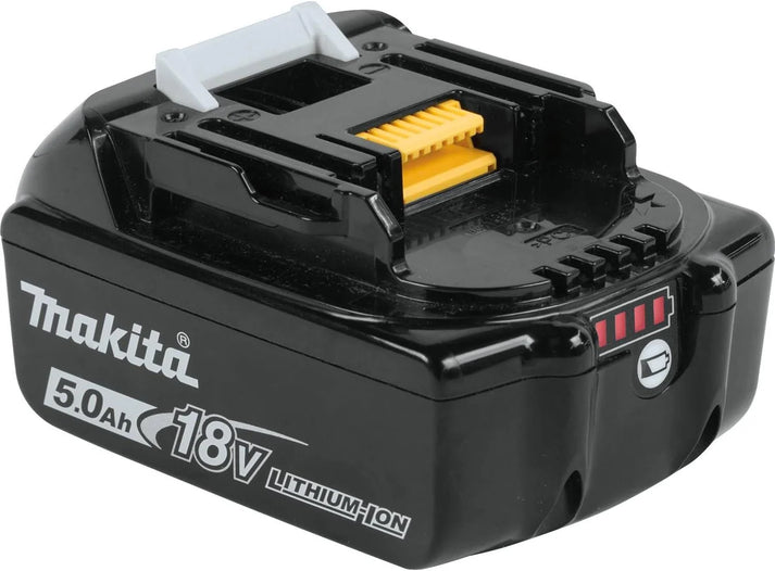 Makita BL1850 18V Li-Ion 5.0Ah Battery Pack (2-Pack) with DC18RC Charger and Storage Case for Convenient Charging and Organization